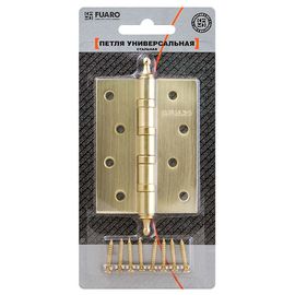 Петля универсальная Fuaro (Фуаро) 4BB/A/BL 100x75x2,5 AB (бронза) БЛИСТЕР