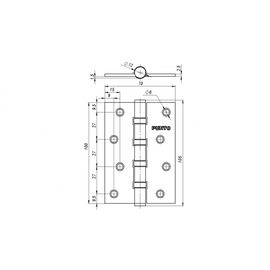 Петля универсальная Punto (Пунто) 4B/HD 100 SB (мат. золото) ПОДВЕС