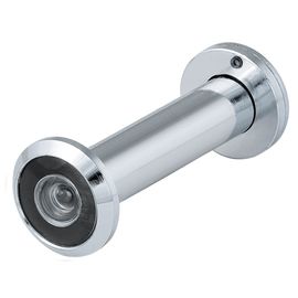 DVZ4, глазок, Fuaro (Фуаро) 16/200/70x130 (оптика пластик, угол обзора 200) CP Хром