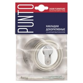 Накладка под Punto (Пунто) цилиндр ET ML SN/CP-3 матовый никель/хром