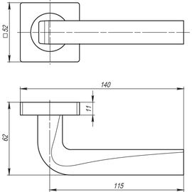 Ручка раздельная Armadillo (Армадилло) KEA SQ001-21ABL-18 темная медь