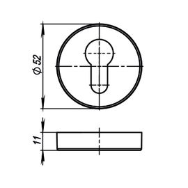 Накладка CYLINDER Armadillo (Армадилло) ET URB CP-8 Хром, 2 шт