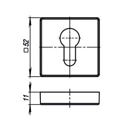 Накладка CYLINDER Armadillo (Армадилло) ET USQ  CP-8 Хром 2 шт