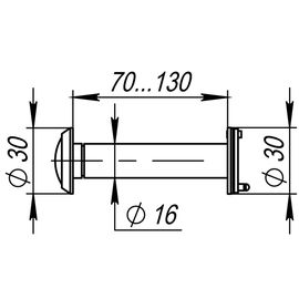 DVZ4, глазок, Fuaro (Фуаро) 16/200/70x130 (оптика пластик, угол обзора 200) AB Бронза
