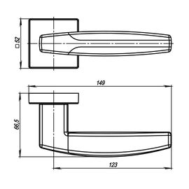 Ручка раздельная Armadillo (Армадилло) ARC USQ2 BB/SBB-17 Кор бронза/мат кор бронза