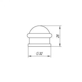 Упор дверной Punto (Пунто) DS PF-26 GP-5 золото