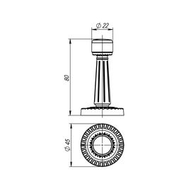 Упор дверной Armadillo (Армадилло) настенный DH033 CL/OB-13 Античная бронза
