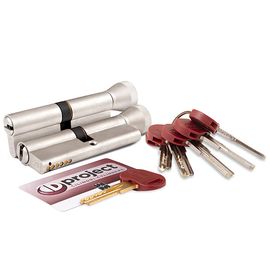 Цилиндровый механизм Mottura (Моттура) с вертушкой DPC1F4646 S3 (92 мм/41+10+41) САТИН.НИКЕЛЬ. 5+1 к
