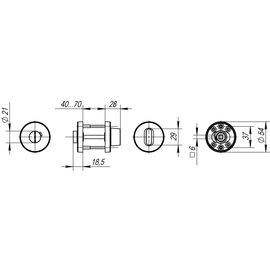 Ручка поворотная Fuaro (Фуаро) DSS-02-BK6 (нержавейка 304)