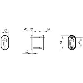 Накладка под Fuaro (Фуаро) цилиндр DSS-02P-ET (нержавейка)
