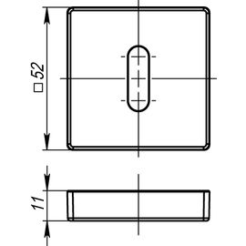 Накладка NORMAL Armadillo (Армадилло) PS USQ CP-8  Хром 2 шт.