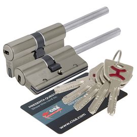 Цилиндровый механизм Cisa (Чиза) под вертушку (дл. шток)  AP4S 0P3S7-81.12 (65 мм/30+10+25), НИКЕЛЬ