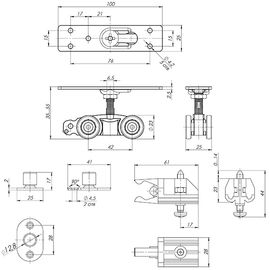 Комплект Armadillo (Армадилло) для раздвижных дверей Comfort - PRO SET 1 /rollers/ 80 (CFA170)