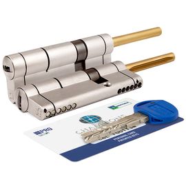 Цилиндровый механизм Mottura (Моттура) под вертушку (дл. шток) CP4P563101C5 (87 мм/51+10+26), МАТ.НИ