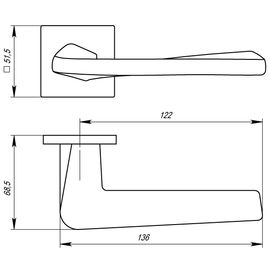 Ручка раздельная Armadillo (Армадилло) TORSO USS BL-26 Черный