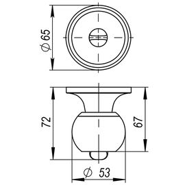 Ручка защелка Ajax (Аякс) 6082 SN-B (фик.) мат. никель