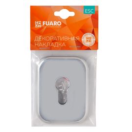 Декоративная накладка Fuaro (Фуаро) под цилиндр ESC 486-C SQ XL (хром) CP-8, 1 шт.