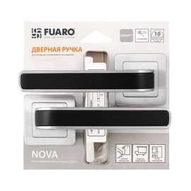 Ручка раздельная Fuaro (Фуаро) NOVA XM/HD SSC/BL-16 сатин хром/черный