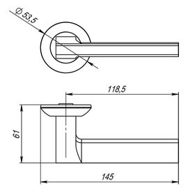 Ручка раздельная Punto (Пунто) BLADE TL WH-19 белый