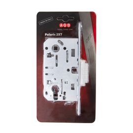 Замок межкомнатный AGB (АГБ) магнит. под цил. MEDIANA POLARIS B06103.50.91.567 с отв. планк B02402.0