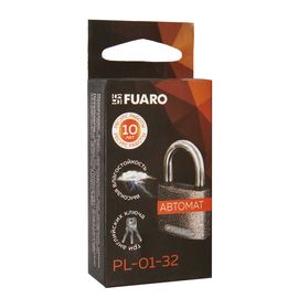 Замок навесной Fuaro (Фуаро) PL-01-32 англ. 3 кл. коробка