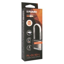 Замок навесной Fuaro (Фуаро) PL-01-63-L англ. 3 кл. (длин. дужка) коробка