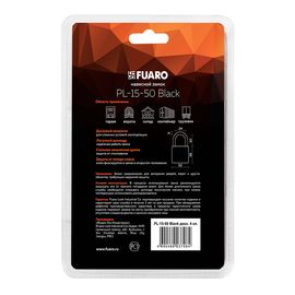 Замок навесной Fuaro (Фуаро) PL-15-50 Black диск. 4 кл. БЛИСТЕР