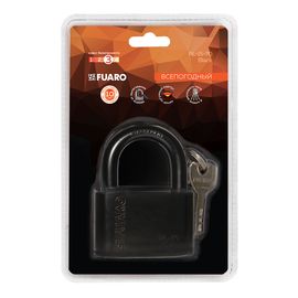 Замок навесной Fuaro (Фуаро) PL-15-70 Black диск. 4 кл. БЛИСТЕР