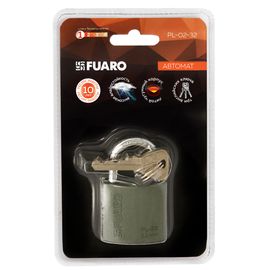 Замок навесной Fuaro (Фуаро) PL-02-32 англ. 3 кл. БЛИСТЕР