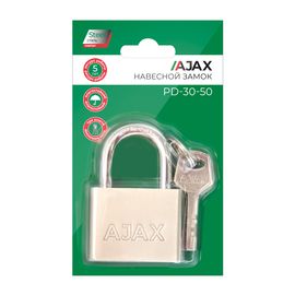 Замок навесной Ajax (Аякс) PD-30-50, фин. 3кл., блистер