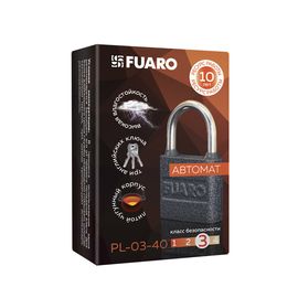 Замок навесной Fuaro (Фуаро) PL-03-40 англ. 3 кл. коробка