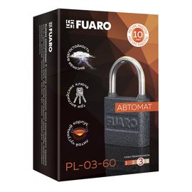 Замок навесной Fuaro (Фуаро) PL-03-60 англ. 3 кл. коробка