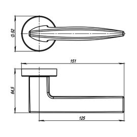 Ручка раздельная Armadillo (Армадилло) SQUID URB9 BL-26 Черный