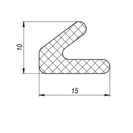 Самоклеящийся уплотнитель Fuaro (Фуаро) ППУ (15x10 мм), коричневый (500 м)