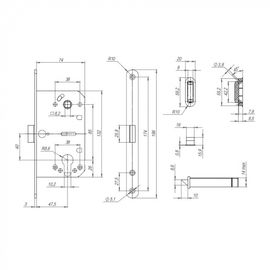 Корпус замка Punto (Пунто) ML85-50 WH (белый)