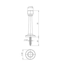 Упор дверной Fuaro (Фуаро) настенный DS-15 BL чёрный