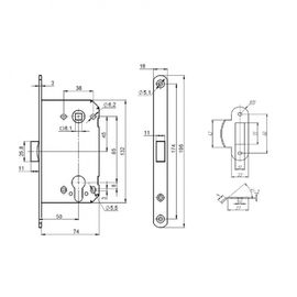 Корпус замка Punto (Пунто) PL85-50 WH (белый)