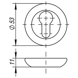 Накладка под Ajax (Аякс) цилиндр ET JR BL-24 чёрный