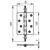 Петля универсальная Armadillo (Армадилло) 4500B (500-B4) 100x75x3 SG Мат золото Box