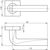 Ручка раздельная Armadillo (Армадилло) KEA SQ001-21CP-8 хром