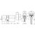 Цилиндровый механизм Fuaro (Фуаро) с вертушкой R302/70 mm-BL (30+10+30) PB латунь 5 кл. БЛИСТЕР
