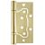 Петля универсальная Fuaro (Фуаро) без врезки 500-2BB/BL 100x2,5 SB (мат. золото) БЛИСТЕР