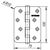 Петля универсальная Fuaro (Фуаро) 4BB-R10 100x75x2,5 PB (латунь)