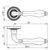 Ручка раздельная Armadillo (Армадилло) Silvia CL1 SILVER-925/LWP-109 Серебро 925/беж фарфор
