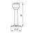 Упор дверной Punto (Пунто) DS PW-80 CFB-18 кофе глянец