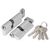 Цилиндровый механизм Ajax (Аякс) с вертушкой AX102/60 mm (25+10+25) CP хром 5 кл.