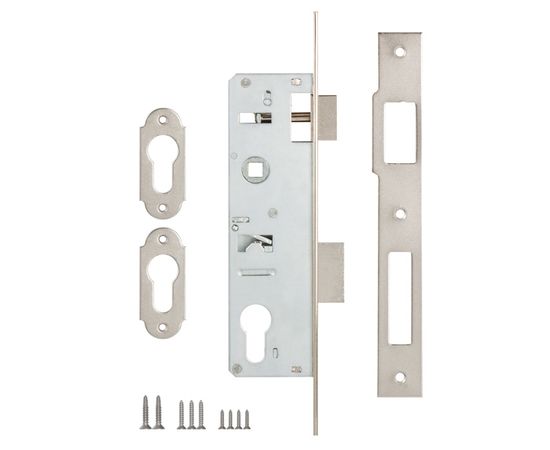 Корпус узкопрофильного Kale kilit (Кале килит) замка с защёлкой 153 (35 mm) w/b (никель)