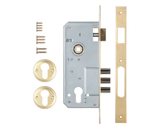 Корпус врезного Kale kilit (Кале килит) замка с защёлкой 152/3MR (45 mm) w/b (латунь)