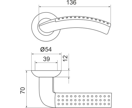 Ручка раздельная Armadillo (Армадилло) Libra LD26-1SN/CP-3 матовый никель/хром