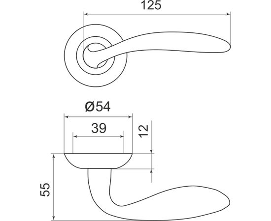 Ручка раздельная Armadillo (Армадилло) Virgo LD57-1GP/SG-5 золото/матовое золото